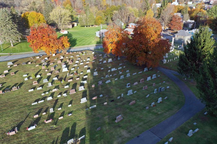 Aerial View of Cemetery